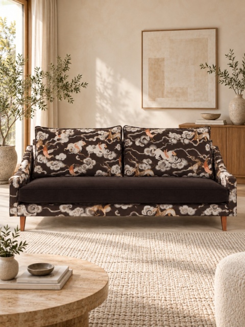 Sofa CYGNUS 3-osobowa - 210 cm, żakardowa, wzorzysta, kolekcja 2027