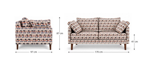 Sofa HYDRA – 170 cm, 2,5 -osobowa, Morandi Harbour, kolekcja 2027