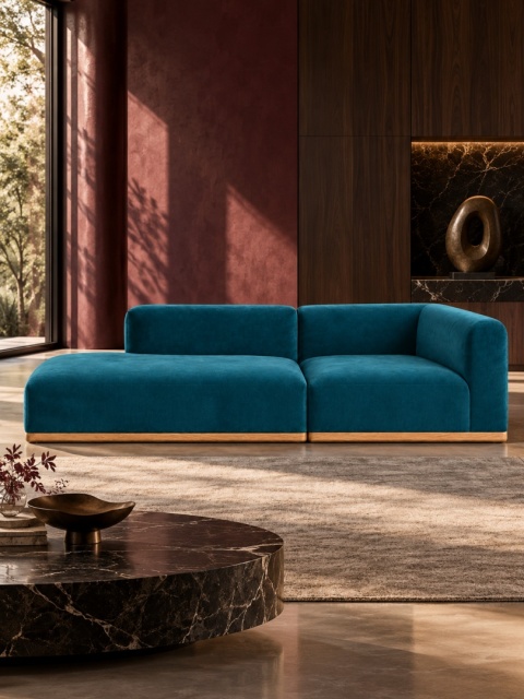 Sofa modułowa ALIKO - 290 cm, Velvet Teal