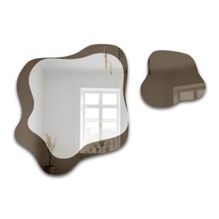 Lustra nieregularne na brązowej tafli - MOCHA CREME 175x120