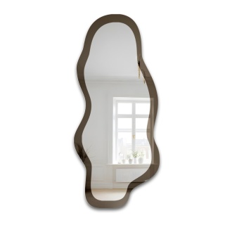 Lustro nieregularne na brązowej tafli - MOCHA TOFFEE 50x113