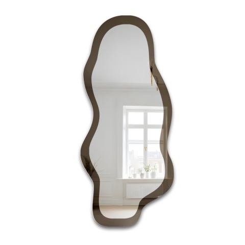 Lustro nieregularne na brązowej tafli - MOCHA TOFFEE 70x158