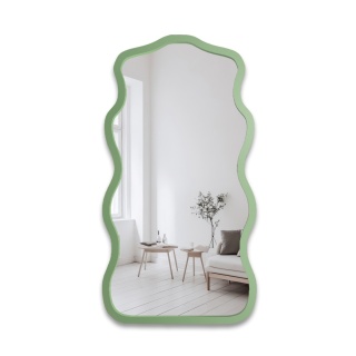 Lustro nieregularne w zielonej ramie - BLOBS NEXUS 70x132