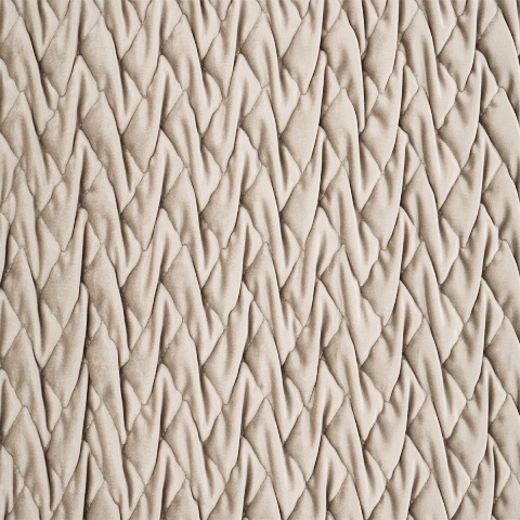 Sofa TUCANA 2-osobowa - 140 cm, welurowa, jasnobeżowa