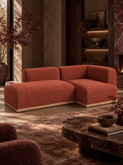 Narożnik modułowy ALIKO - 250 cm, cotton terracotta