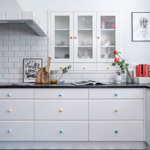 Uchwyt Meblowy Duo White Azure Blue