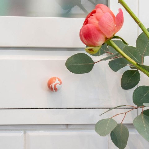 Uchwyt Meblowy Duo White Cherry Red