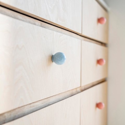 Uchwyt Meblowy Light Blue & White Melange