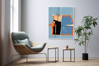 Obraz DIGITAL PAINTING - BRIDGE 80 x 100 cm drukowany na płótnie