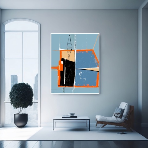 Obraz DIGITAL PAINTING - BRIDGE 80 x 100 cm drukowany na płótnie