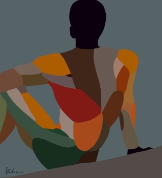 Obraz DIGITAL PAINTING - DREAMER 100 x 100 cm drukowany na plótnie