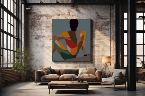 Obraz DIGITAL PAINTING - DREAMER 100 x 100 cm drukowany na plótnie