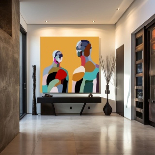 Obraz DIGITAL PAINTING - KINDRED SOULS 90 x 110 cm drukowany na plótnie