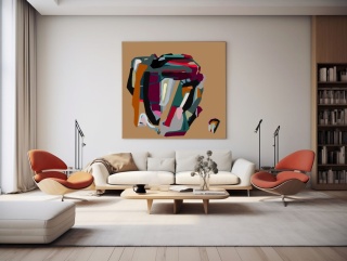 Obraz DIGITAL PAINTING - MINDS SPACE100 x 100 cm drukowany na plótnie