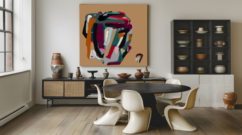 Obraz DIGITAL PAINTING - MINDS SPACE100 x 100 cm drukowany na plótnie