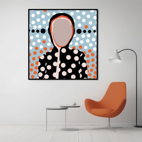 Obraz DIGITAL PAINTING - ON POINT100 x 100 cm drukowany na plótnie