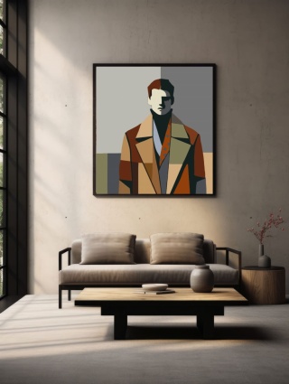 Obraz DIGITAL PAINTING - PORTRAIT OF JACOB 100 x 100 cm drukowany na plótnie