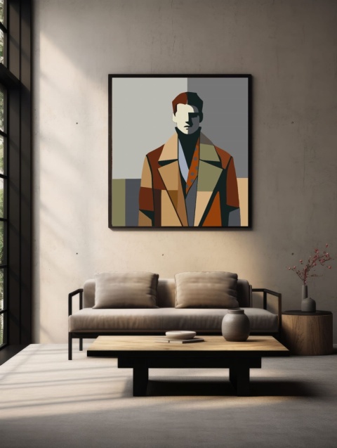 Obraz DIGITAL PAINTING - PORTRAIT OF JACOB 100 x 100 cm drukowany na plótnie