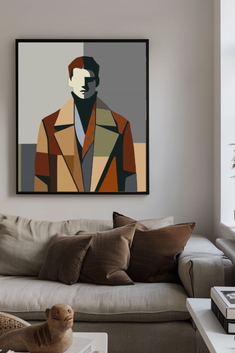 Obraz DIGITAL PAINTING - PORTRAIT OF JACOB 100 x 100 cm drukowany na plótnie