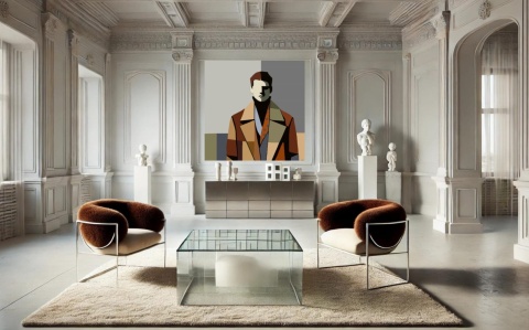 Obraz DIGITAL PAINTING - PORTRAIT OF JACOB 100 x 100 cm drukowany na plótnie