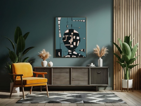 Obraz DIGITAL PAINTING - THINKS 70 x 90 cm drukowany na plótnie