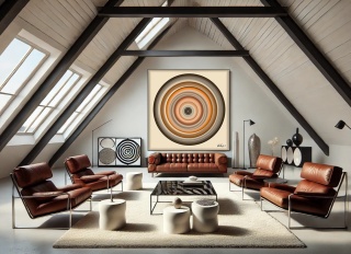 Obraz DIGITAL PAINTING - VINYL 100 x 100 cm drukowany na plótnie