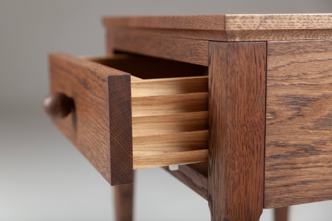 Stolik nocny dębowy 1 szt do sypialni