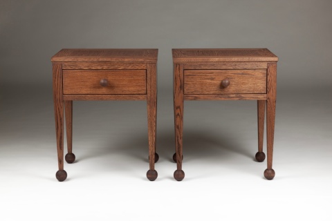 Stolik nocny dębowy 1 szt do sypialni