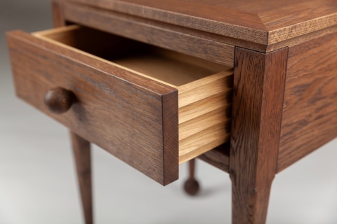 Stolik nocny dębowy 1 szt do sypialni