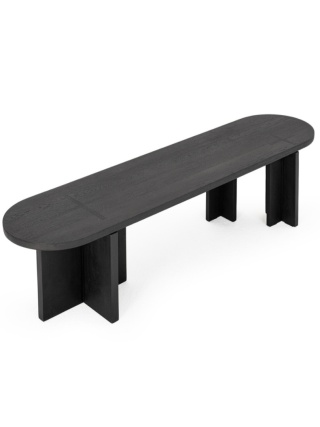 Ławka siedzisko BENCH WOOD 140 x 35 cm dąb czarny