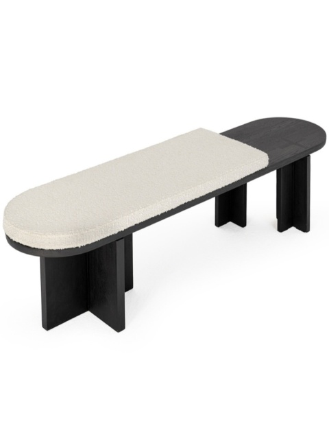 Ławka siedzisko BENCH WOOD 140 x 35 cm dąb czarny