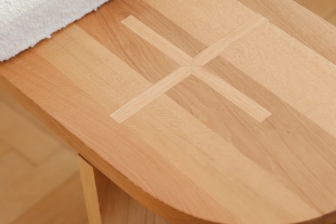 Ławka siedzisko BENCH WOOD 140 x 35 cm dąb naturalny