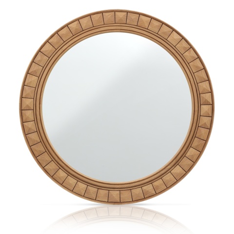 Lustro w dębowej ramie 100 cm z elementami ozdobnymi do łazienki