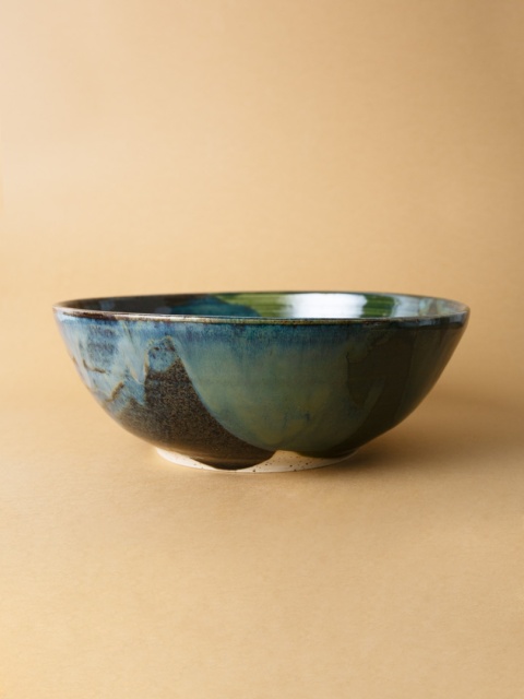 Misa ceramiczna LARGE ROUND FOREST zielona