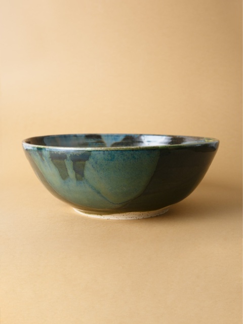 Misa ceramiczna LARGE ROUND FOREST zielona