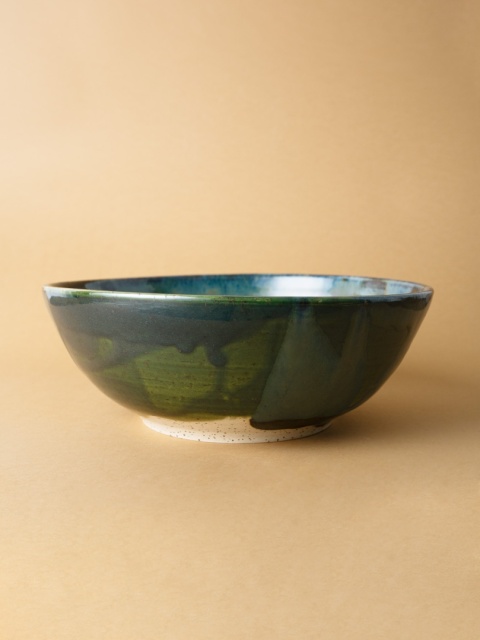 Misa ceramiczna LARGE ROUND FOREST zielona