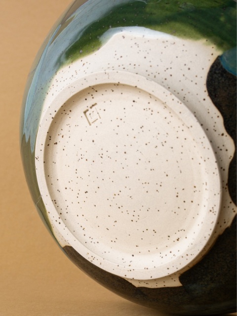 Misa ceramiczna LARGE ROUND FOREST zielona