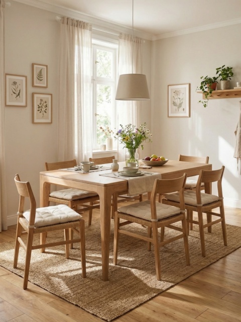 Elegnacki stół dębowy 160 x 90 cm do jadalni na 6 osób