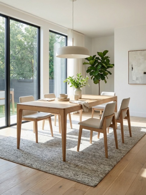 Elegnacki stół dębowy 160 x 90 cm do jadalni na 6 osób