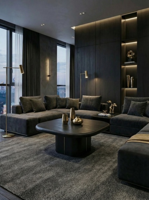 Stolik kawowy art deco 60 x 60 cm z miedzianą wstawką do salonu