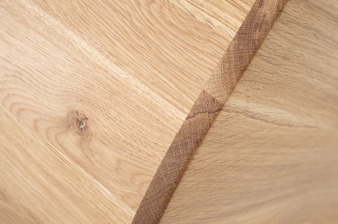 Stolik kawowy COFFEE DROP 80 x 40 cm lite drewno dąb naturalny