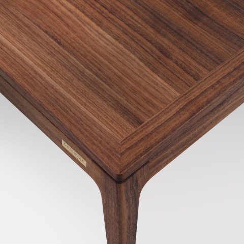 Stolik kawowy z orzecha amerykańskiego 103 x 53 cm lite drewno do salonu