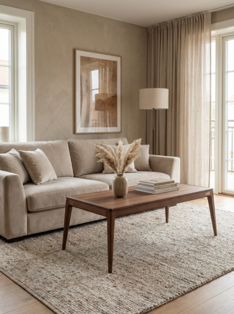 Stolik kawowy z orzecha amerykańskiego 103 x 53 cm lite drewno do salonu