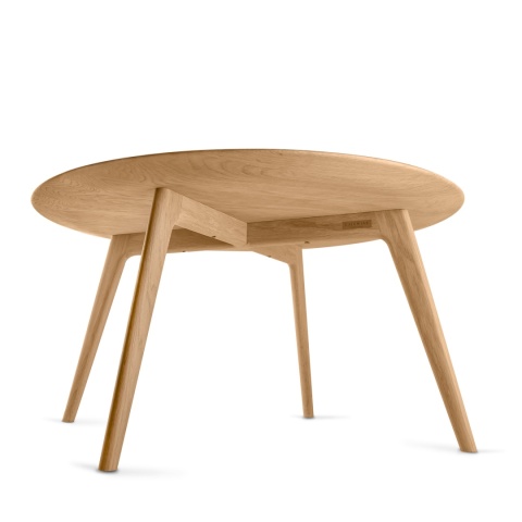 Stolik kawowy okrągły 60 cm dębowy do salonu