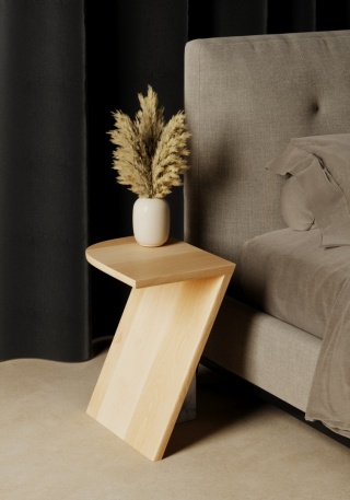 Stolik pomocniczy LEAF 30 x 40 cm dąb naturalny