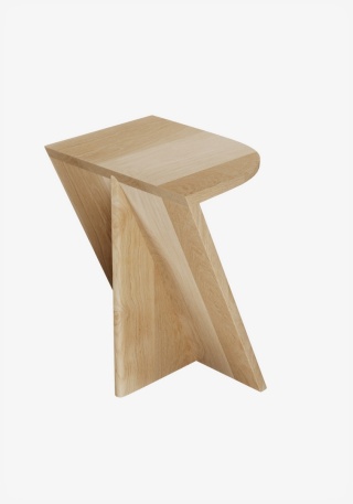 Stolik pomocniczy LEAF 30 x 40 cm dąb naturalny