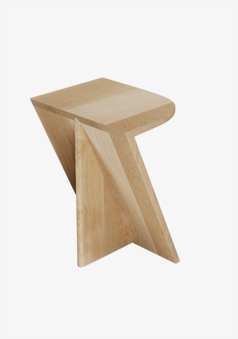 Stolik pomocniczy LEAF 30 x 40 cm dąb naturalny