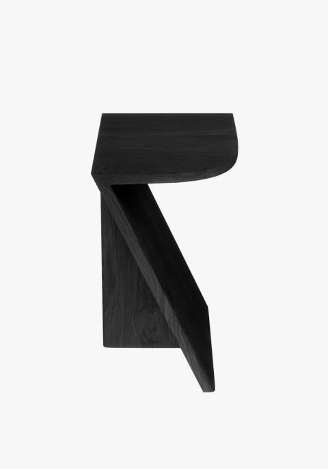 Stolik pomocniczy LEAF 30 x 40 cm dąb czarny