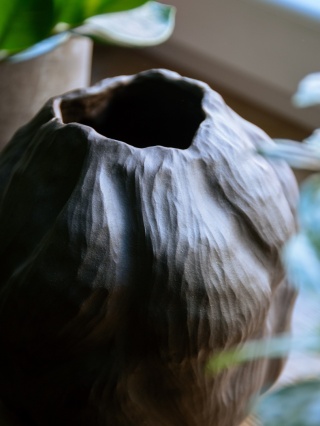 Wazon ceramiczny ORZECH brązowy