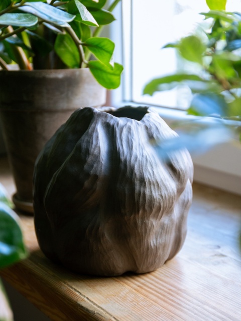 Wazon ceramiczny ORZECH brązowy